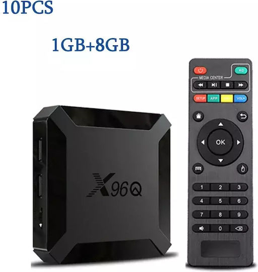 TV Box X96Q 4K UHD with WiFi 1GB RAM and 8GB Storage Space with Operating System Android 10.0