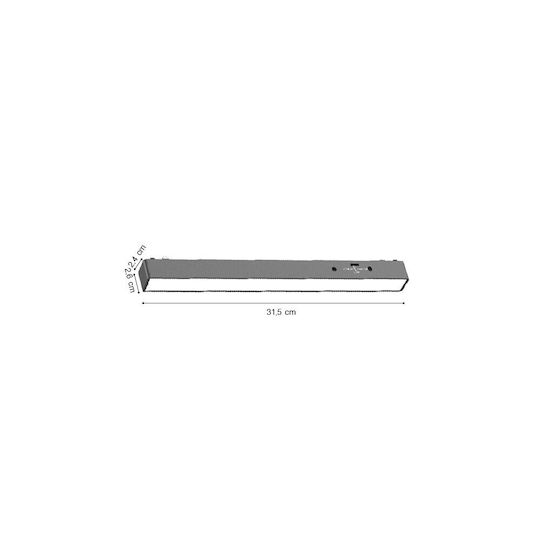 Inlight Commercial Linear LED Ceiling Light 10W L31.5xD2.4xH2.6cm