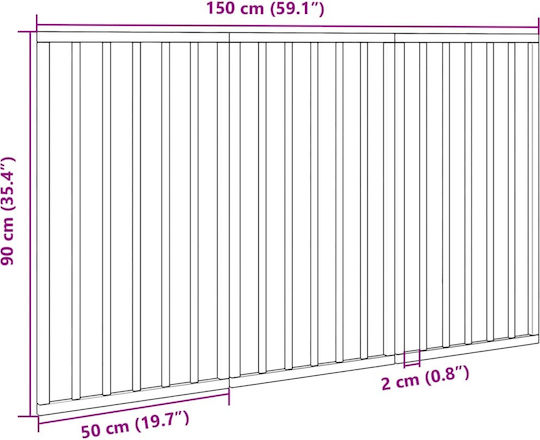Poartă pliabilă pentru câini 3 panouri negru 150 cm lemn de plop negru 50 x 90 x 2 cm