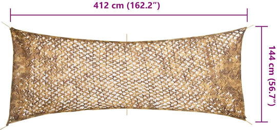 vidaXL Plasă de camuflaj Bej 1.44x4.12m