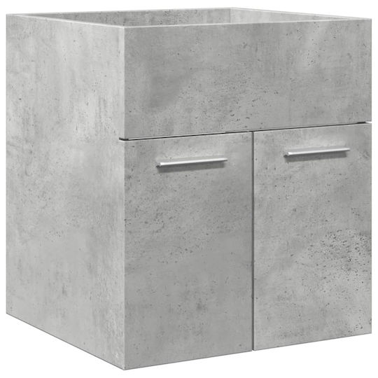 vidaXL Πάγκος με Νιπτήρα & Καθρέπτη Μ41xΒ38.5xΥ46cm Γκρι Σκυροδέματος