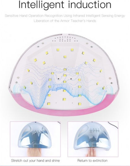 SUN ONE UV Sun One Φουρνάκι Νυχιών UV / LED 48W Ροζ Μεταλλικό