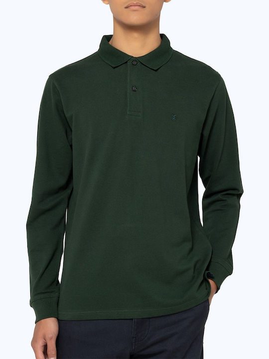 The Bostonians Herren Langarmshirt Polo Dark Green