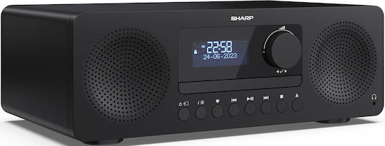 Sharp Аудиосистема 2 XL-B720D 30W с CD Player, WiFi и Bluetooth Черен