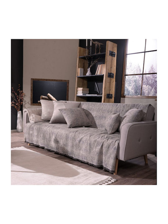 Teoran Teoran Dreisitzer-Sofa Wurf Chenille 180x300cm