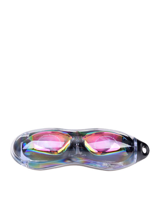 Jokomisiada Schwimmbrille Erwachsene mit Antibeschlaggläsern Schwarz