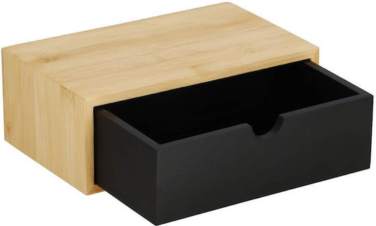 Steel Toilet Paper Holder Storage Drawer Mounting System Included 22cm Black Beige