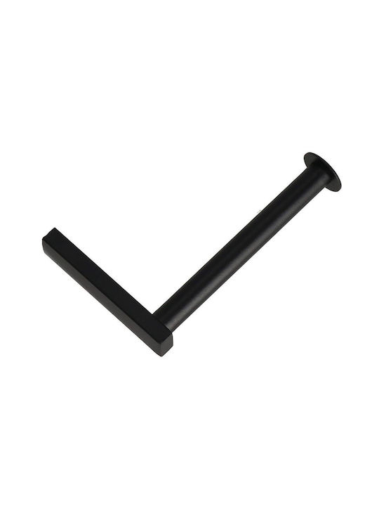 Suport de hârtie igienică din oțel cu sertar de depozitare, sistem de montare inclus, 22cm, negru bej