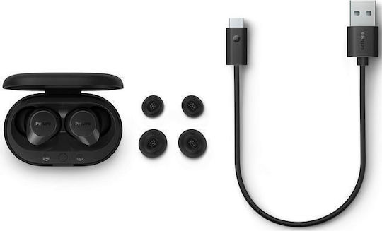 Philips TAT1209 In-ear Bluetooth Handsfree Earphones with Sweat Resistance and Charging Case Black