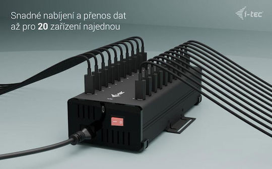 I-tec Laptop Power Supply I-tec Usb-c/usb-a Metal Charging + Data Hub 15w Per Port 20x Usb-c 13245770 8595611706318