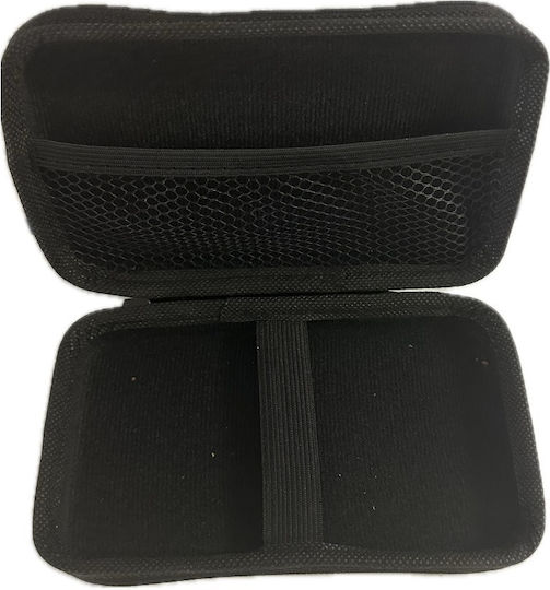 Carcasă pentru pipă de trabuc cu fermoar, neagră, 17x9cm