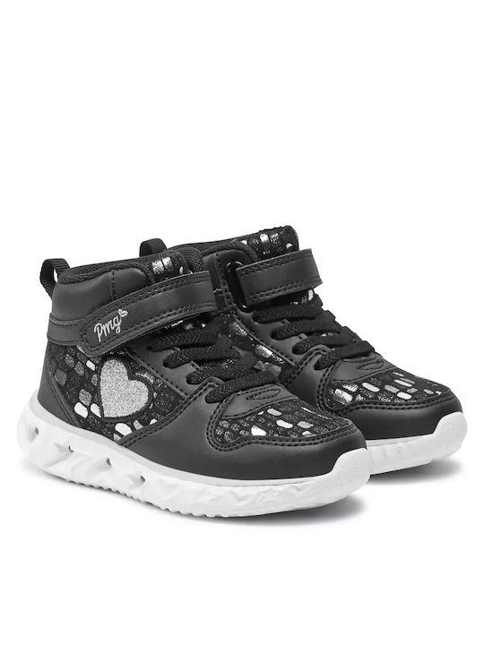 Primigi Kids Sneakers High Anatomic with Scratch & Lights Black