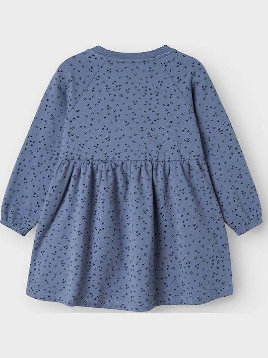 Children's Dress Long Sleeve Wild Wind Steel Blue