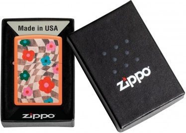 Zippo Winddichtes Feuerzeug Flamme in Orange Farbe