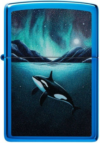 Zippo Αντιανεμικός Αναπτήρας Φλόγας σε Μπλε χρώμα