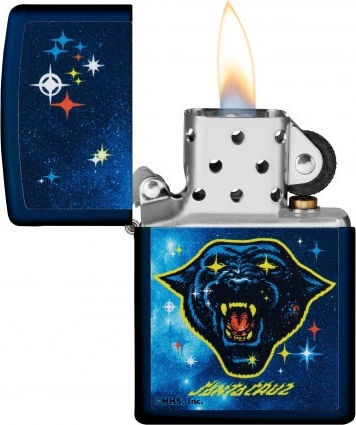 Zippo Santa Cruz Αντιανεμικός Αναπτήρας Φλόγας σε Μπλε χρώμα