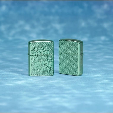 Zippo Armor Brichetă Rezistentă La Vânt Cu Flacără Verde