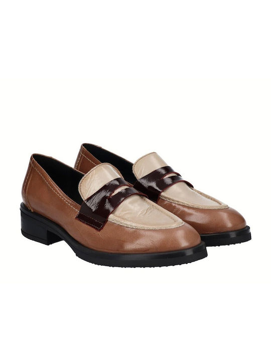 Viguera Leather Women's Moccasins in Brown Color