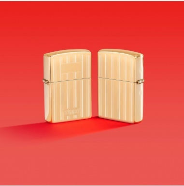 Zippo Logo Brichetă Flacără În Culoare Aurie