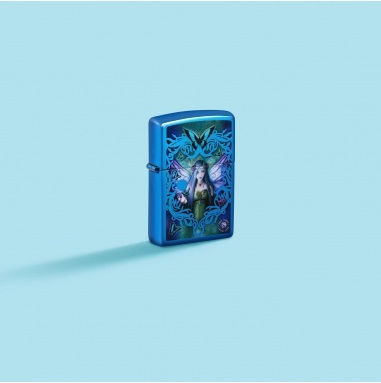 Zippo Anne Stokes Feuerzeug Flamme in Blau Farbe