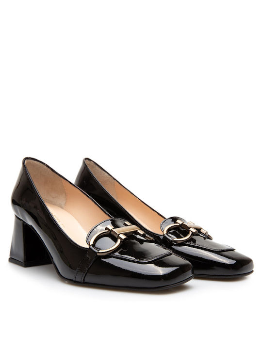 Labrini Patent Leather Black Heels