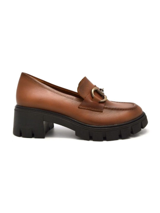 Ragazza Leather Tabac Brown Medium Heels