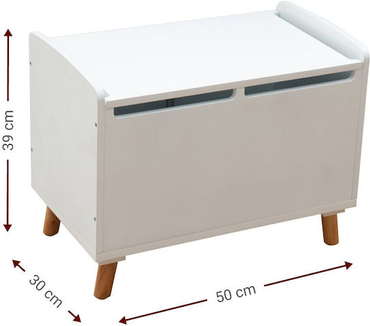 Polihome Kinderhocker mit Stauraum aus Holz Loria 50x30x39cm 1Stück