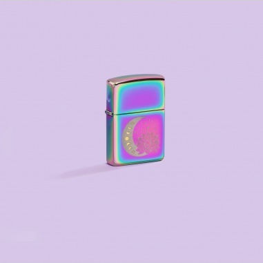 Zippo Spiritual Moon Stars Brichetă Rezistentă La Vânt Cu Flacără Multicoloră