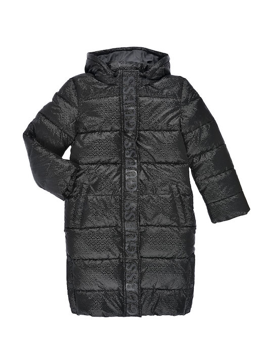 Geci Pentru Copii Casual Lung cu Glugă Negru