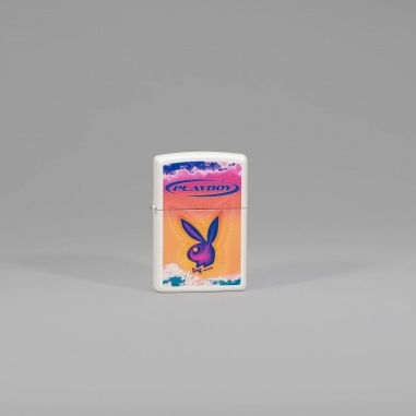 Zippo Playboy Winddicht Feuerzeug Flamme in Weiß Farbe