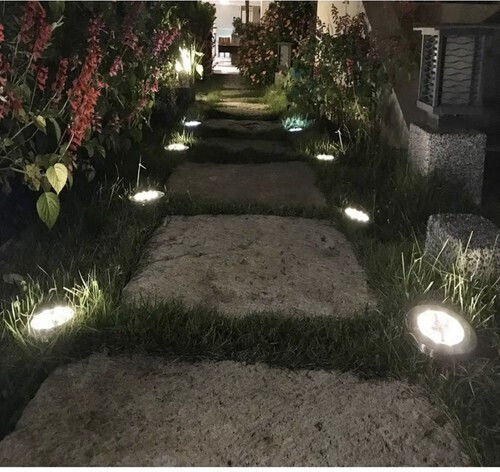 Cold Light Solar Lamp Set Ubx 8 Leds Waterproof Ip 65 Light Sensor Ground Mounting