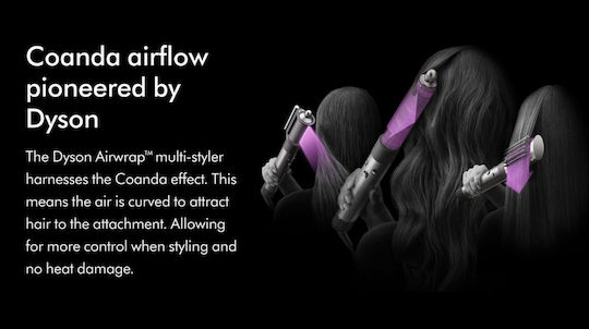 Dyson HS05 Airwrap Complete Long Volumise Elektrische Haarbürste mit Luft für Haarglättung und Locken 1300W Erdbeer-Bronze/Blush-Rosa