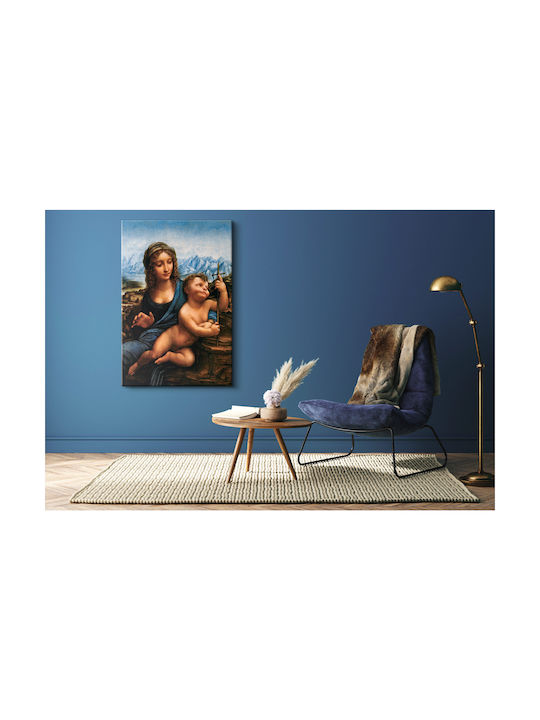 Αναπαραγωγή Leonardo Da Vinci Πίνακες Ζωγραφικής Καμβά Madonna Μια Μπουκιά 80x120