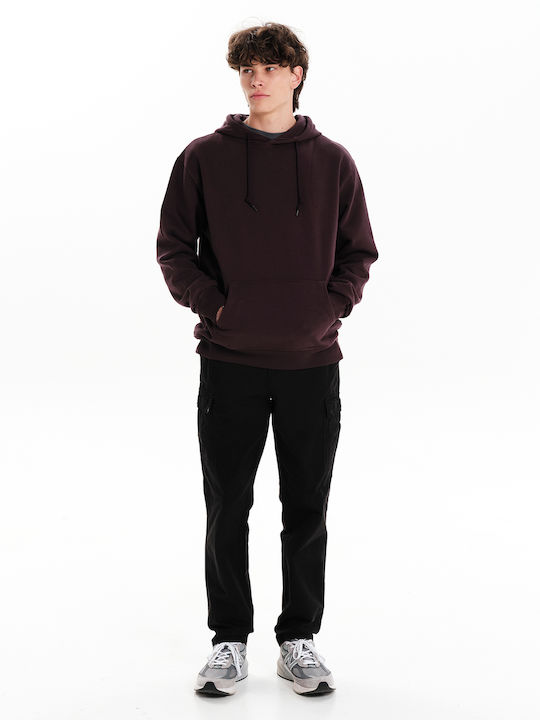 Burgundy Hoodie Sweatshirt