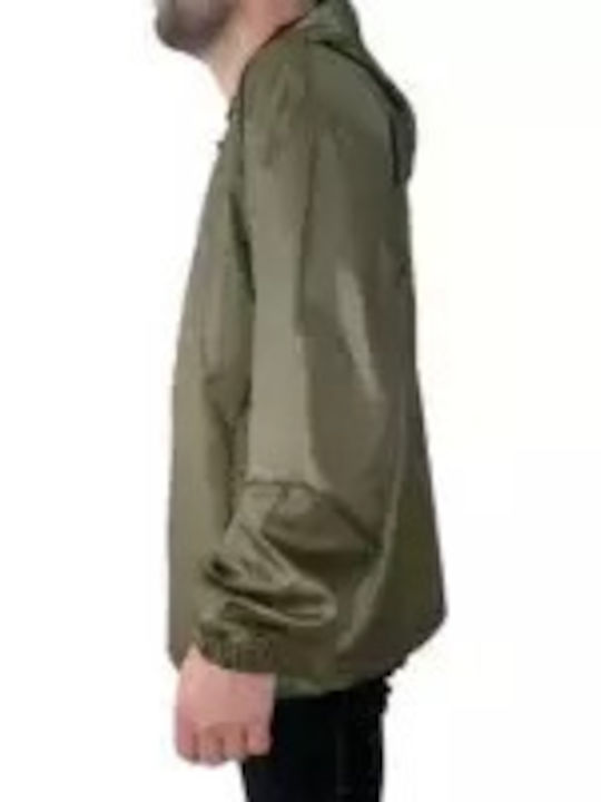 Azalea Herren Jacke Lässig Wasserdicht und winddicht Khaki