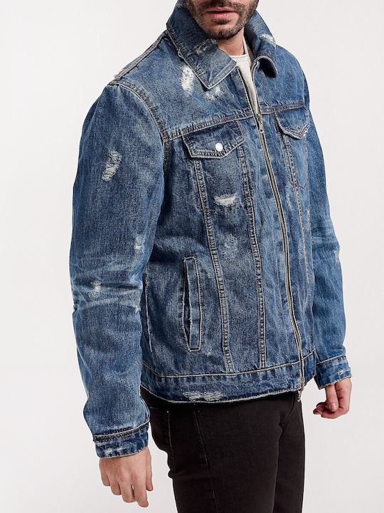 Be Edgy Men's Denim Jacket Blue