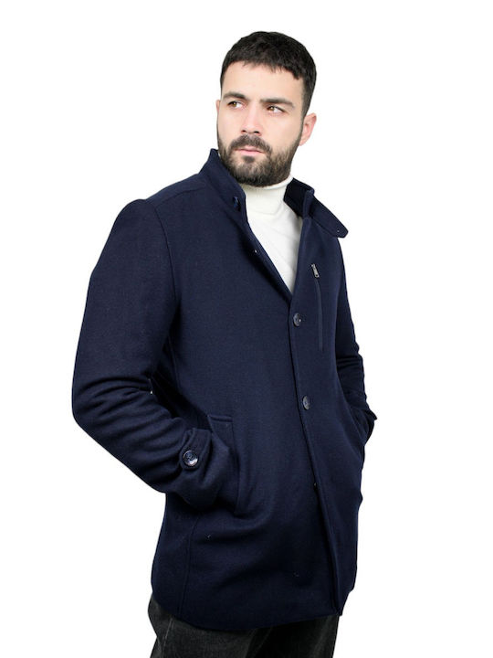 Artisti Italiani Men's Half Coat Blue