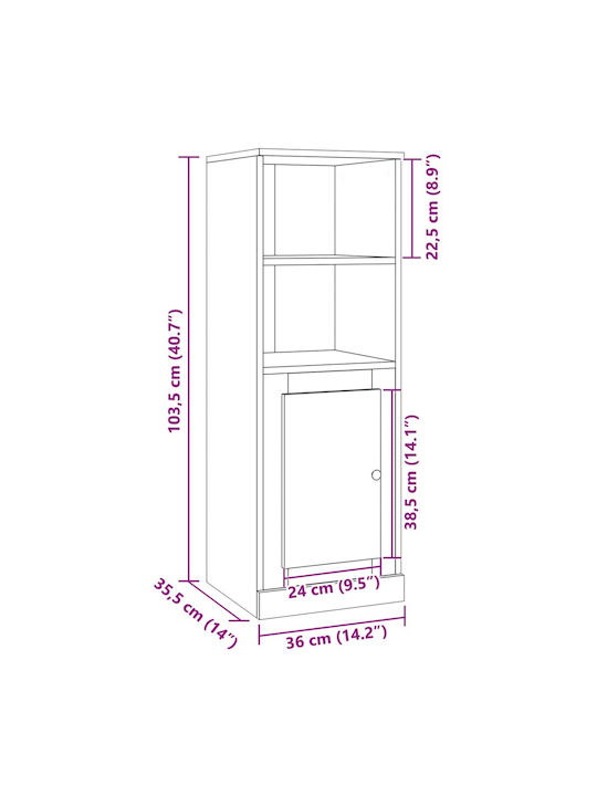 Cabinet Storage Wooden L36xW35.5xH103.5cm