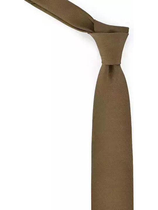 Makis Tselios Fashion Ανδρική Γραβάτα σε Καφέ Χρώμα