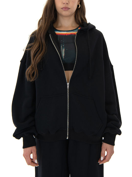 Four Minds Women's Long Hooded Cardigan Black