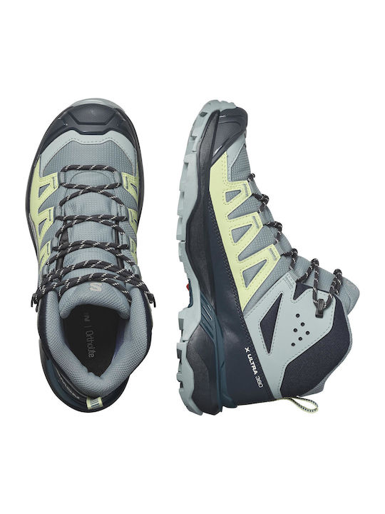Salomon X Ultra 360 Mid GTX Damen Wanderschuhe Wasserdicht mit Gore-Tex-Membran Graue