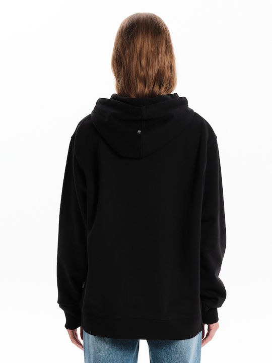 Women's Sweatshirt Hooded Black
