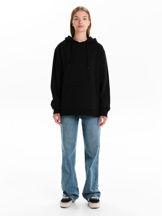 Women's Sweatshirt Hooded Black