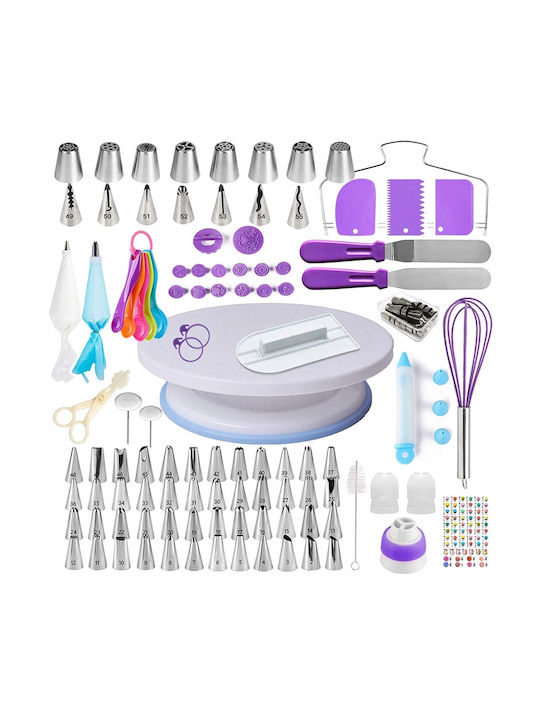 Pastry Set Rotating Platter 137 Pieces Templates Decorating Cakes