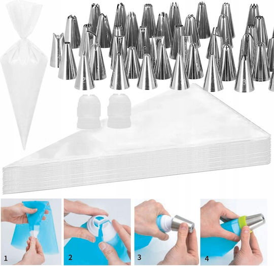 Set de Patiserie 83 Piese Șabloane Decorare Prăjituri
