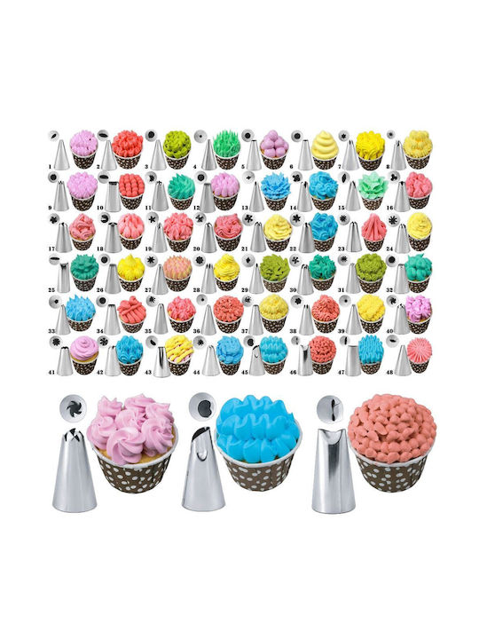 Set de Patiserie Platou Rotativ 37 Piese Șabloane Decorare Prăjituri