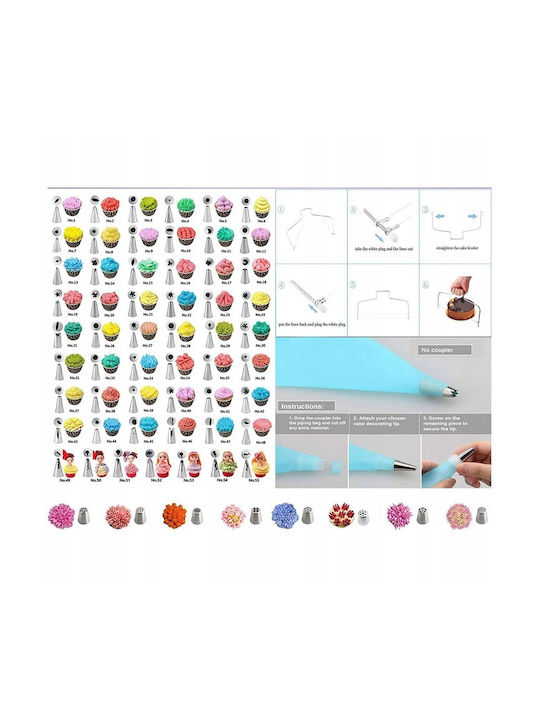 Pastry Set Rotating Platter 137 Pieces Templates Decorating Cakes