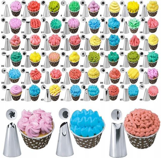 Set de Patiserie 83 Piese Șabloane Decorare Prăjituri