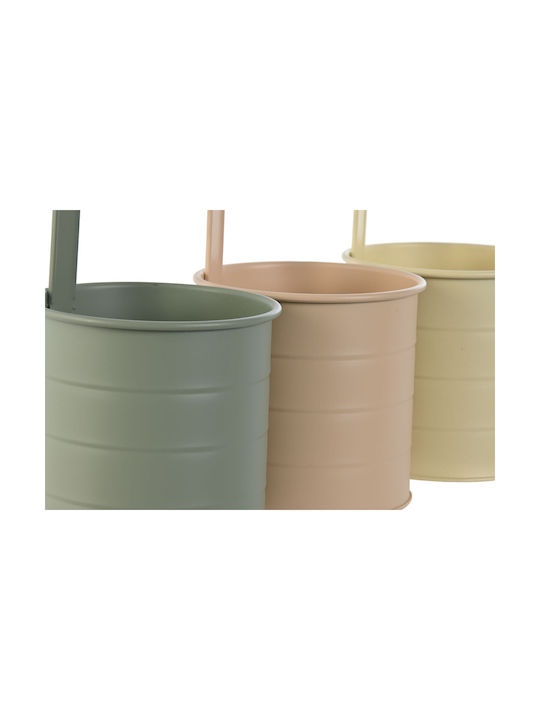 Home Esprit Flower Pot 11.5x21cm Set 3pcs Yellow Green Light Pink