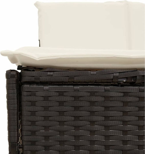 Cadru Jacuzzi Negru Ratan Sintetic + Lemn Masiv de Acacia Negru 3270644